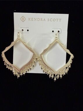 Kendra Scott Gold Filigree Fringe Drop Earrings